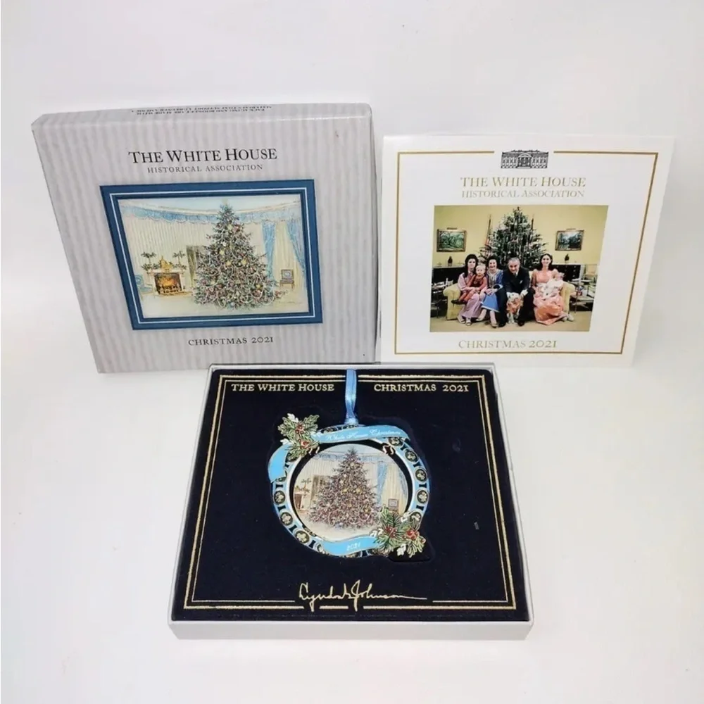White House Historical Association LBJ Christmas 2021 Ornament - Made in USA